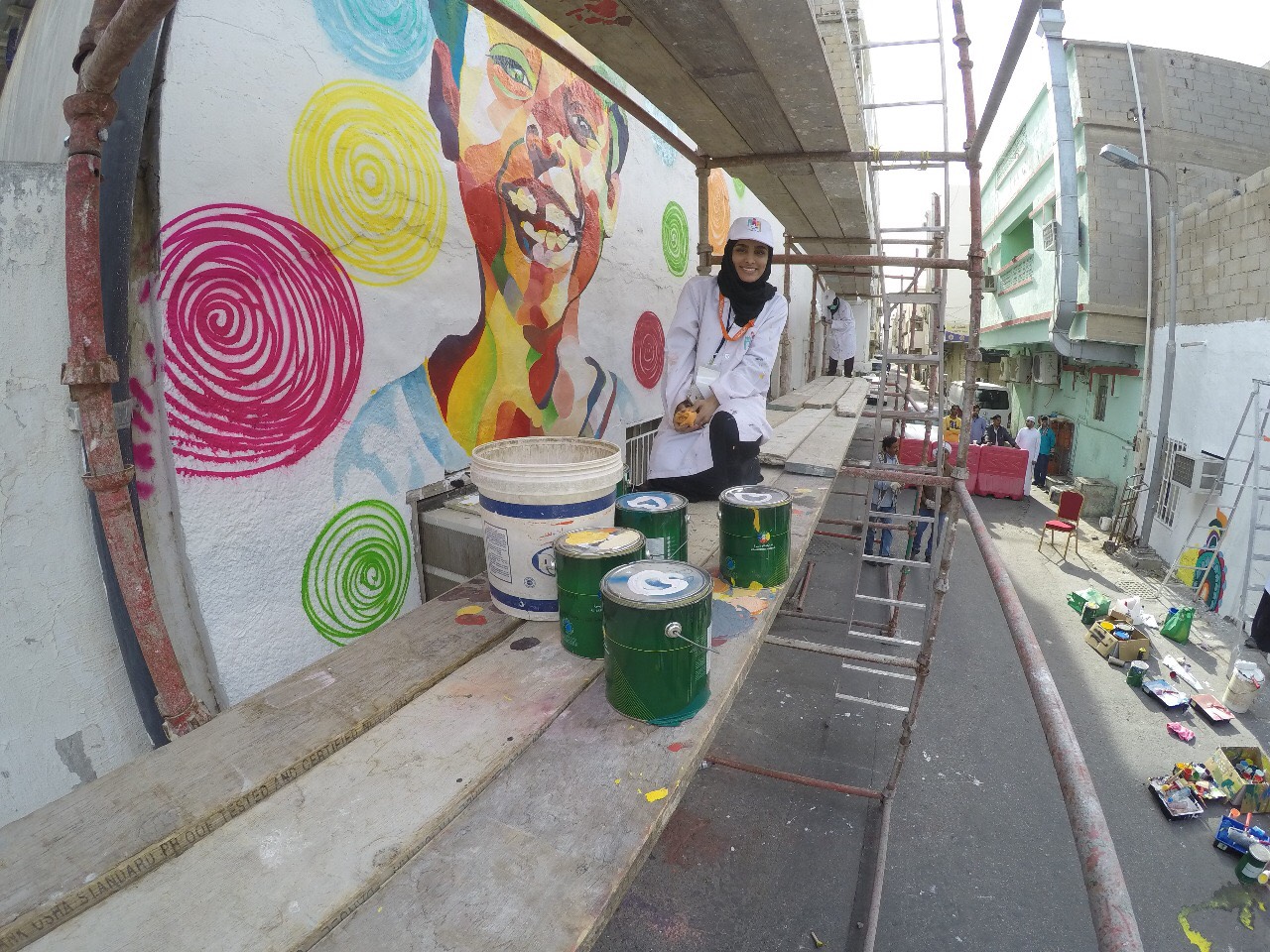 جرافيتي «الفن شرقي» ينثر الجمال في «صبيخة» الخبر